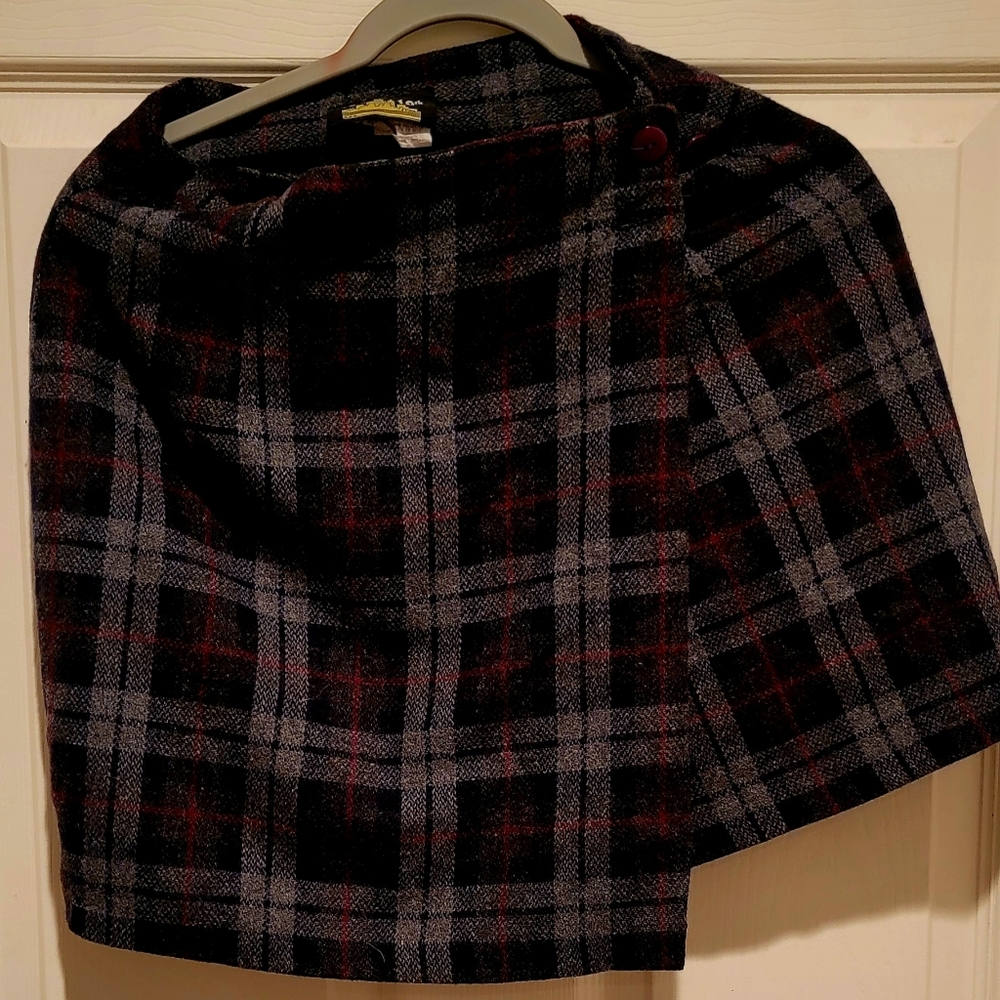 Vintage 35th and 10th Plaid Wool Blend Skirt